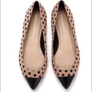 Loeffler Randall Natalie Blush Dot Hair Calf Flat